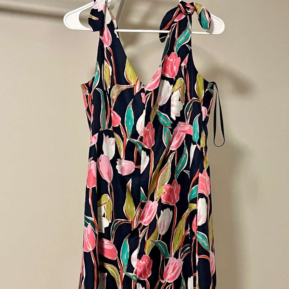 Donna Morgan navy and floral knee length dress